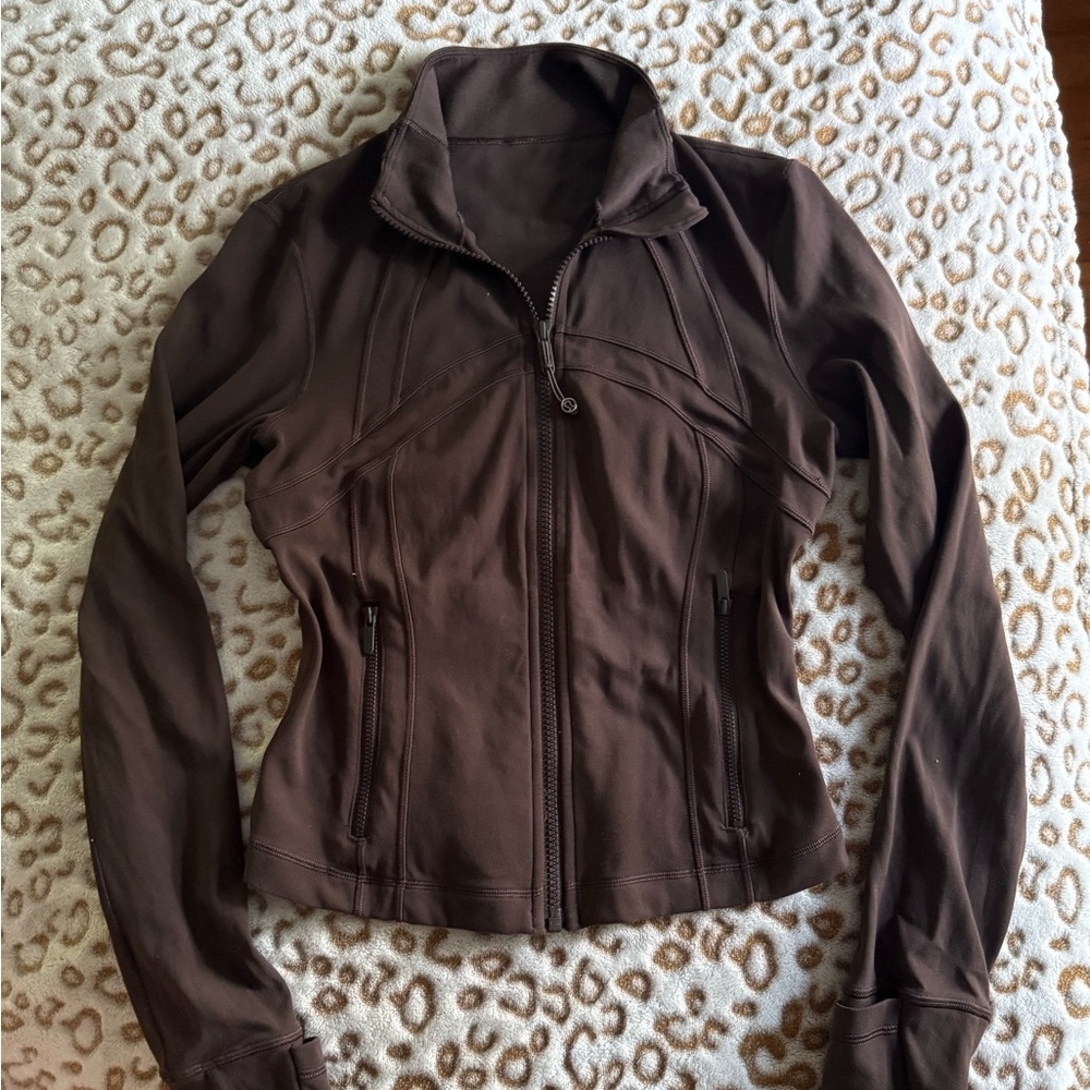 Lululemon Cropped Define Jacket Nulu Brown Size 6